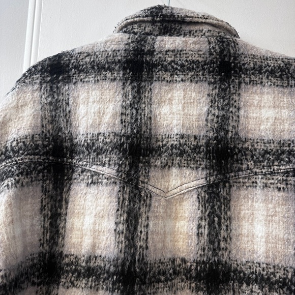 Ambiance Outerwear Plaid Button Up Jacket Wool Blend Women’s Size Large - Picture 8 of 13
